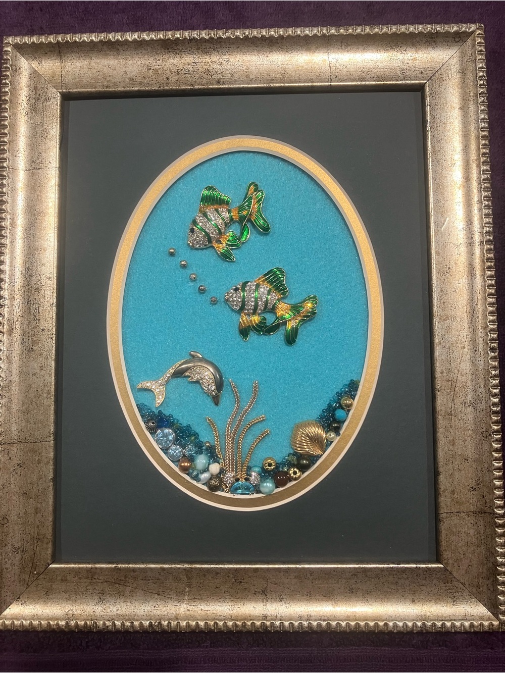 FRAMED JEWELRY ART HOME DECOR AND GIFTS 🎁 “Secret Seas”